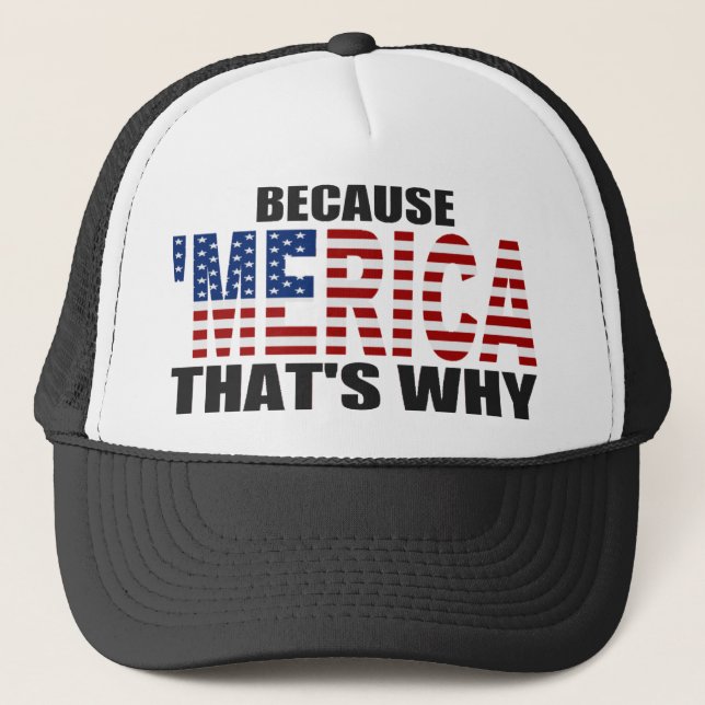 PARCE QUE 'MERICA QUI EST POURQUOI casquette de (Devant)
