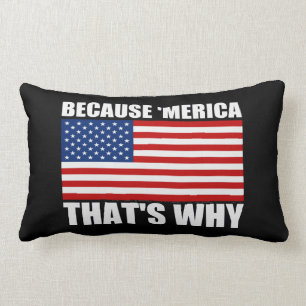 PARCE QUE 'MERICA QUI EST POURQUOI coussin de