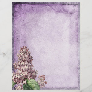 Parchemin floral Vintage Lilac