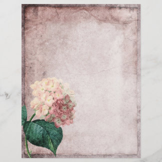 Parchemin Floral Vintage rose pâle