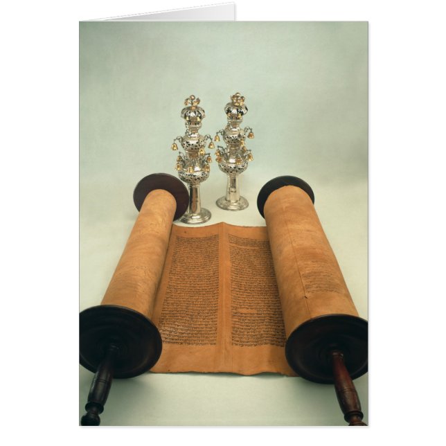 Parchemin Torah avec les finitions de la couronne  (Devant)
