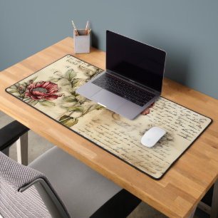 Parchemin Vintage avec Découpage Floral Élégant