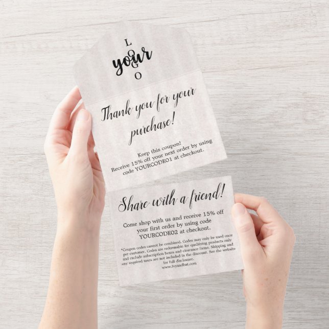 Parchment Gold Seal Client Merci Cartes (Déchirure)