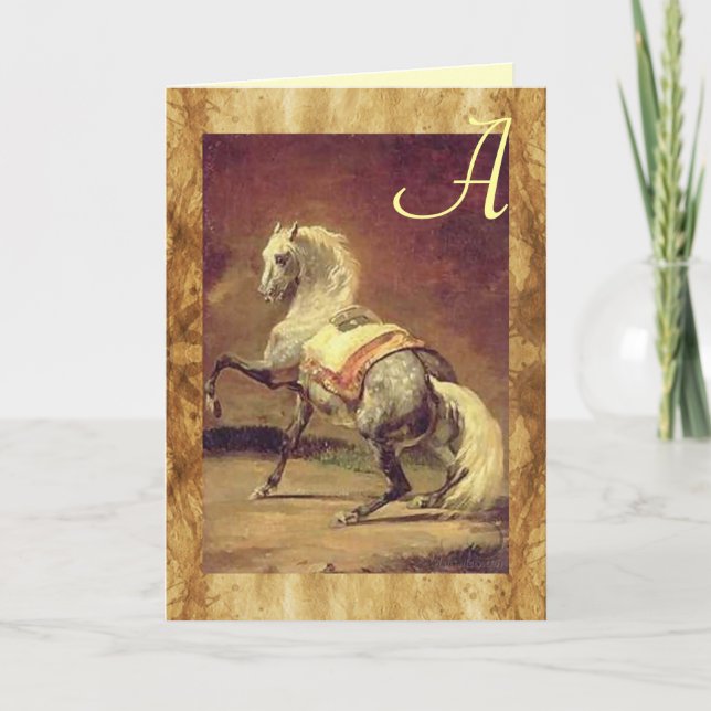 PARCHOIX DE CHEVAL GRAY REMPLI Monogramme (Devant)