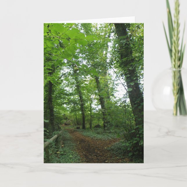 Parcourir la carte de voeux de la forêt verte (Devant)