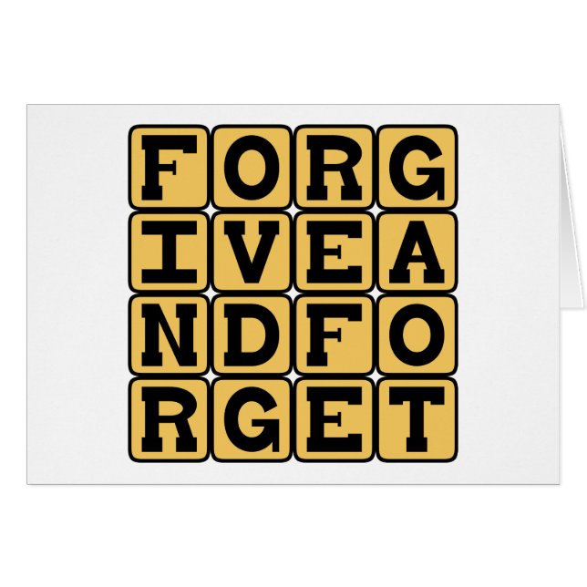 Pardonner et oublier, expression allittéraire (Devant horizontal)