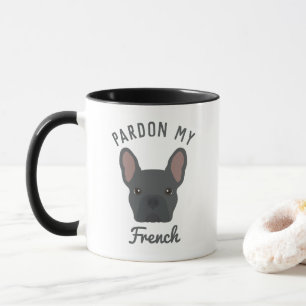 Pardonnez ma Mug de café Bulldog Français bleu fra
