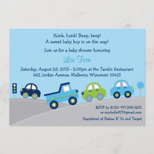 Pare-chocs aux invitations de baby shower de
