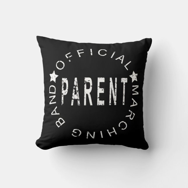 "Parent officiel de la fanfare | Coussin à jeter (Recto)