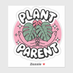Parent plante avec Monstera et Sparkles Sticker