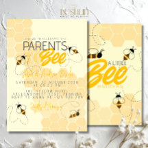 Parents à être Miel Comb Baby shower Invitation