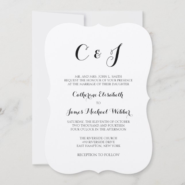 Parents de la mariée en Faire-part de mariage (Devant)