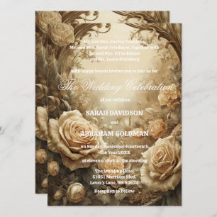 Parents divorcés classiques Invitations de mariage