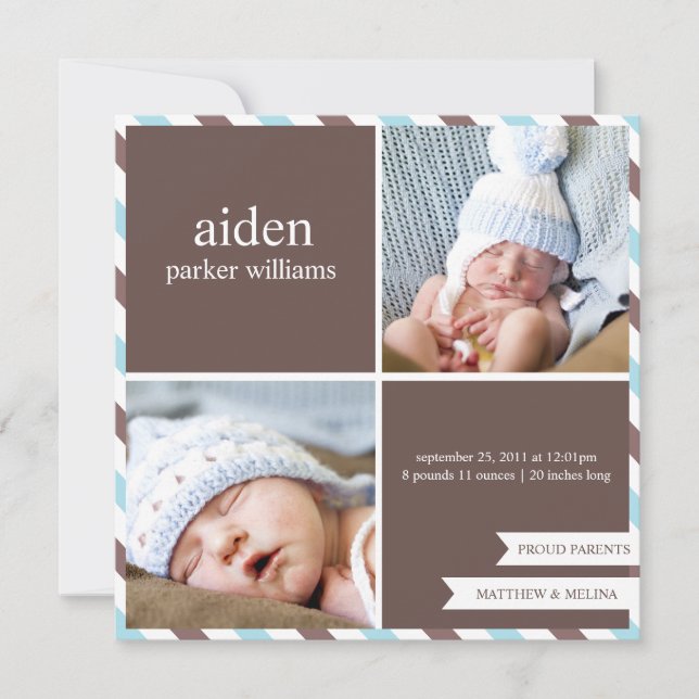 PARENTS FIERS | FAIRE-PART DE NAISSANCE (Devant)