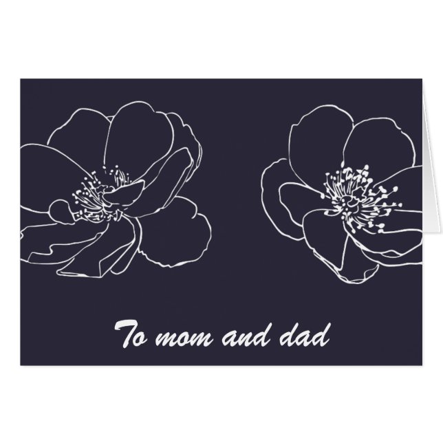 Parents maman et papa Mariage Merci (Devant horizontal)