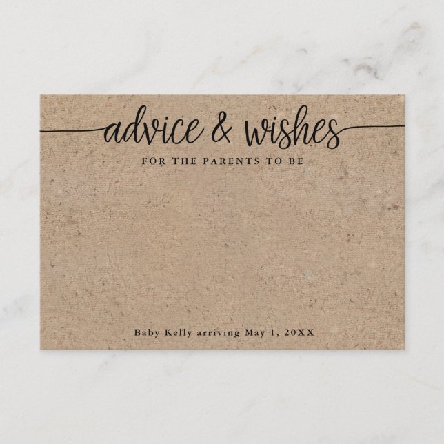 Parents pour être Rustique Kraft Voeux et cartes d (Devant)