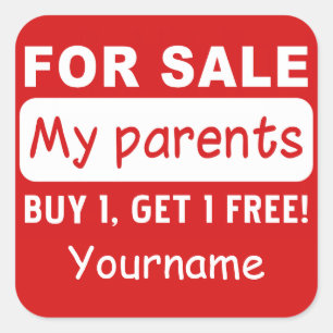 PARENTS POUR LA VENTE autocollants personnalisés