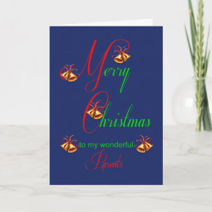 Parents Scrolls de Noël Carte de vacances