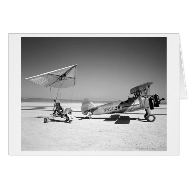 Paresev 1-A sur Lakebed avec Tow Plane (Devant horizontal)