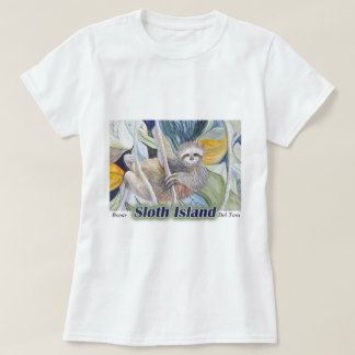 Paresse de forêt tropicale dans le T-shirt Panama