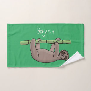 Paresse souriante mignon sur dessin animé en bambo