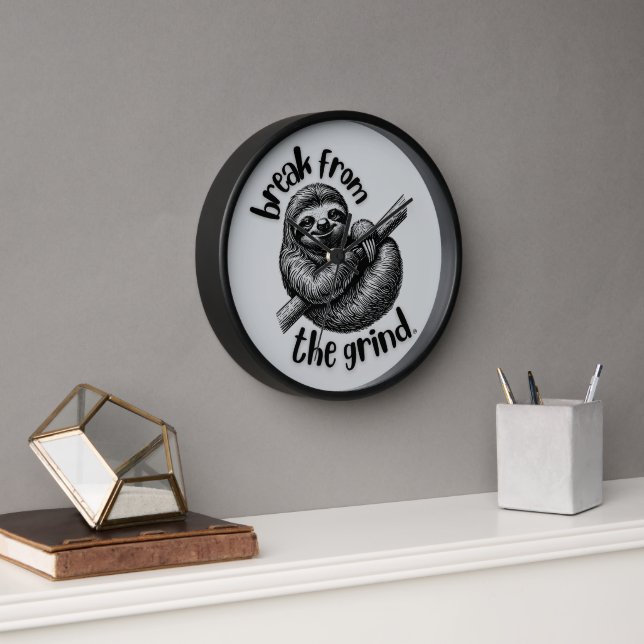 Paresseux 2 Horloge (Bureau)