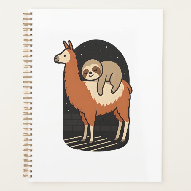 Paresseux chevauchant un lama (Devant)