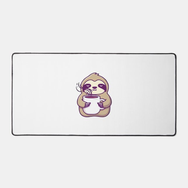 Paresseux Chibi Mignon avec Tasse à Café � Mignonn (Recto)