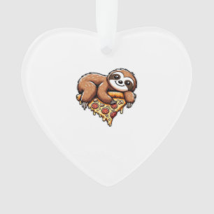 Paresseux drôle mangeant une Pizza, Animal Kawaii