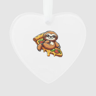 Paresseux drôle mangeant une Pizza, Animal Kawaii 