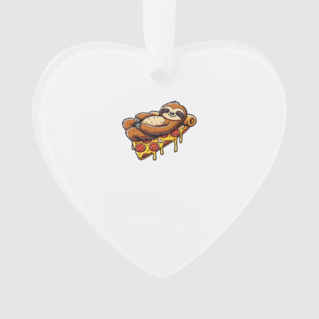 Paresseux drôle mangeant une Pizza, Animal Kawaii  (devant)