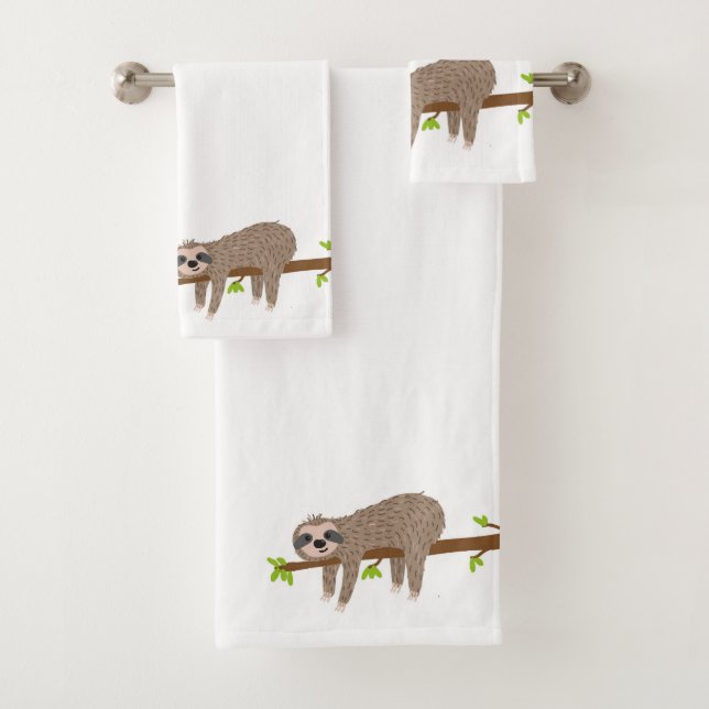 Paresseux Ensemble de serviettes de bain (En situation)