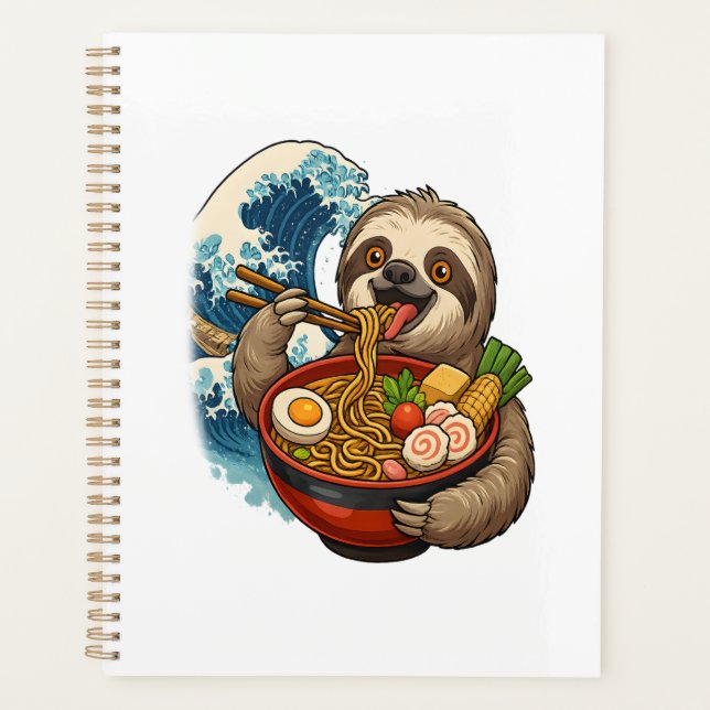 Paresseux mangeant du ramen japonais (Devant)
