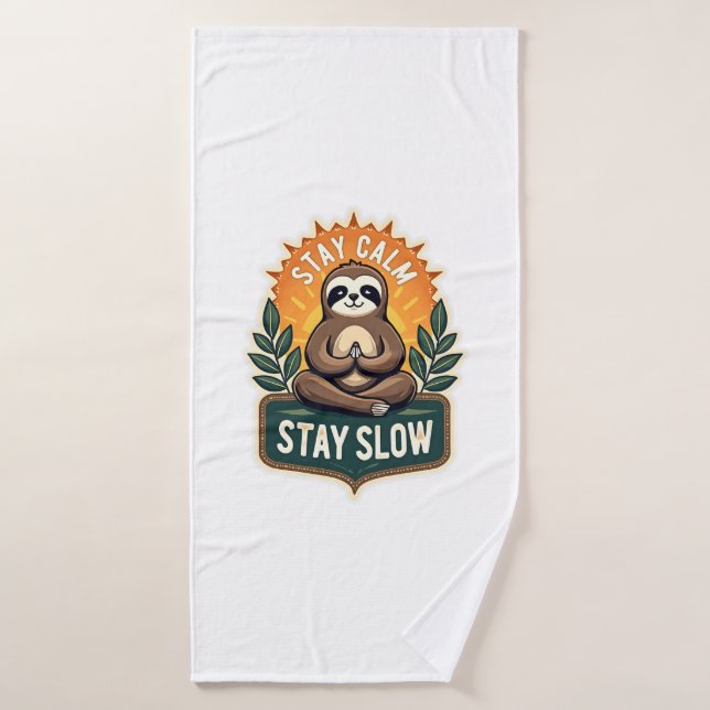 Paresseux Méditant Vintage T-Shirt Relaxé 2 (Serviette de bain)