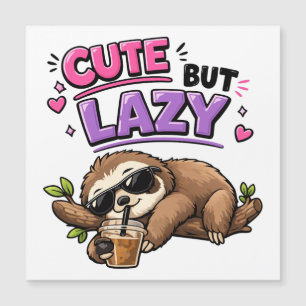 Paresseux mignon mais paresseux avec café glacé