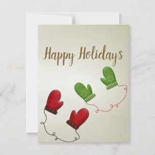 Parfait, Cool Gants de Noël Carte de vacances