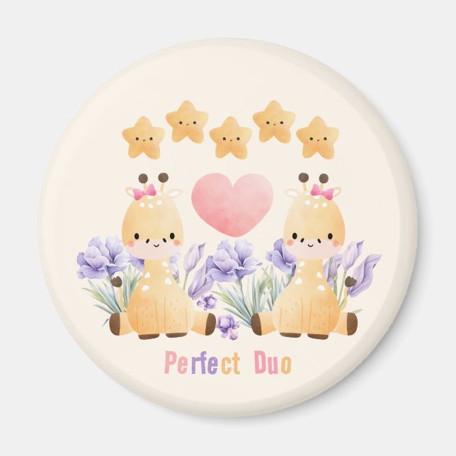 Parfait Duo | Magnet girafe Petit Couple (Devant)