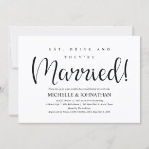 Parfait Mariage de poste rustique Invitations Brun