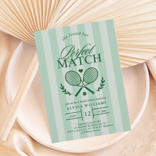 Parfait Match Tennis Bridal Shower Invitation (Créateur téléchargé)