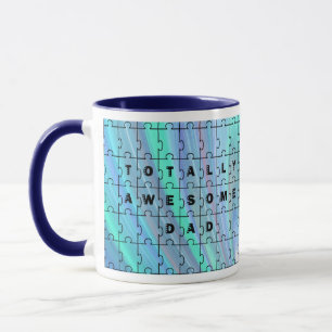 Parfait Papa Puzzle bleu Puzzle Mug