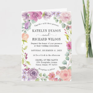 Parfait pastels Faire-part de mariage design flora