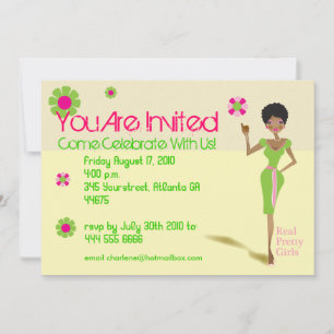 Parfait Rose avec Invitation Verte