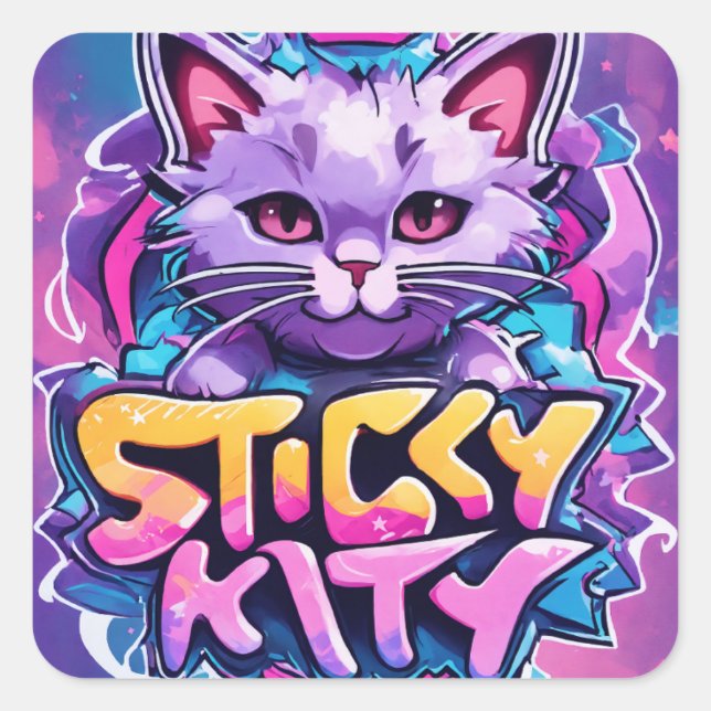 "Parfaitement Adorable : Stickers Kitty mignons" (Devant)