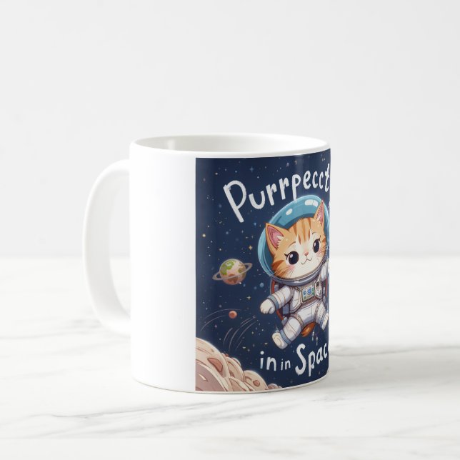 Parfaitement dans l'espace Mug Cute Kawaii Astrona (Devant gauche)