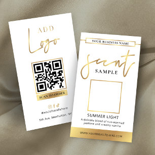 Parfum de la carte à bougie parfum modèle or logo