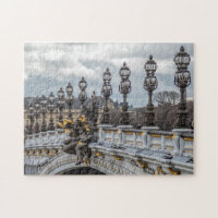 Paris Alexander III Pont lampadaires puzzle