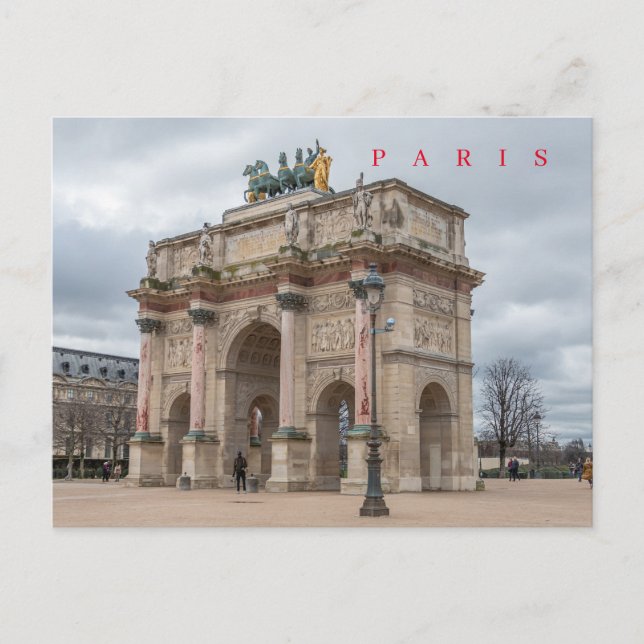 Paris Arc du Carrousel vue carte postale (Devant)