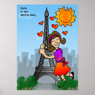 Paris, au printemps... Affiche