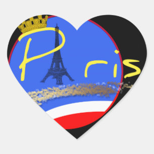 Paris avec Sticker Crown Heart