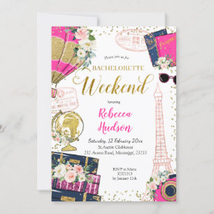 Paris Bachelorette Week-end France Invitation